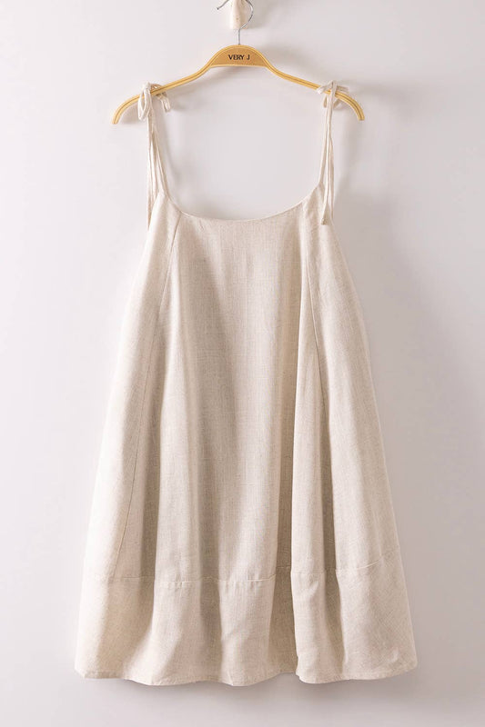 ND31735-Back Button Down Detail Mini Dress