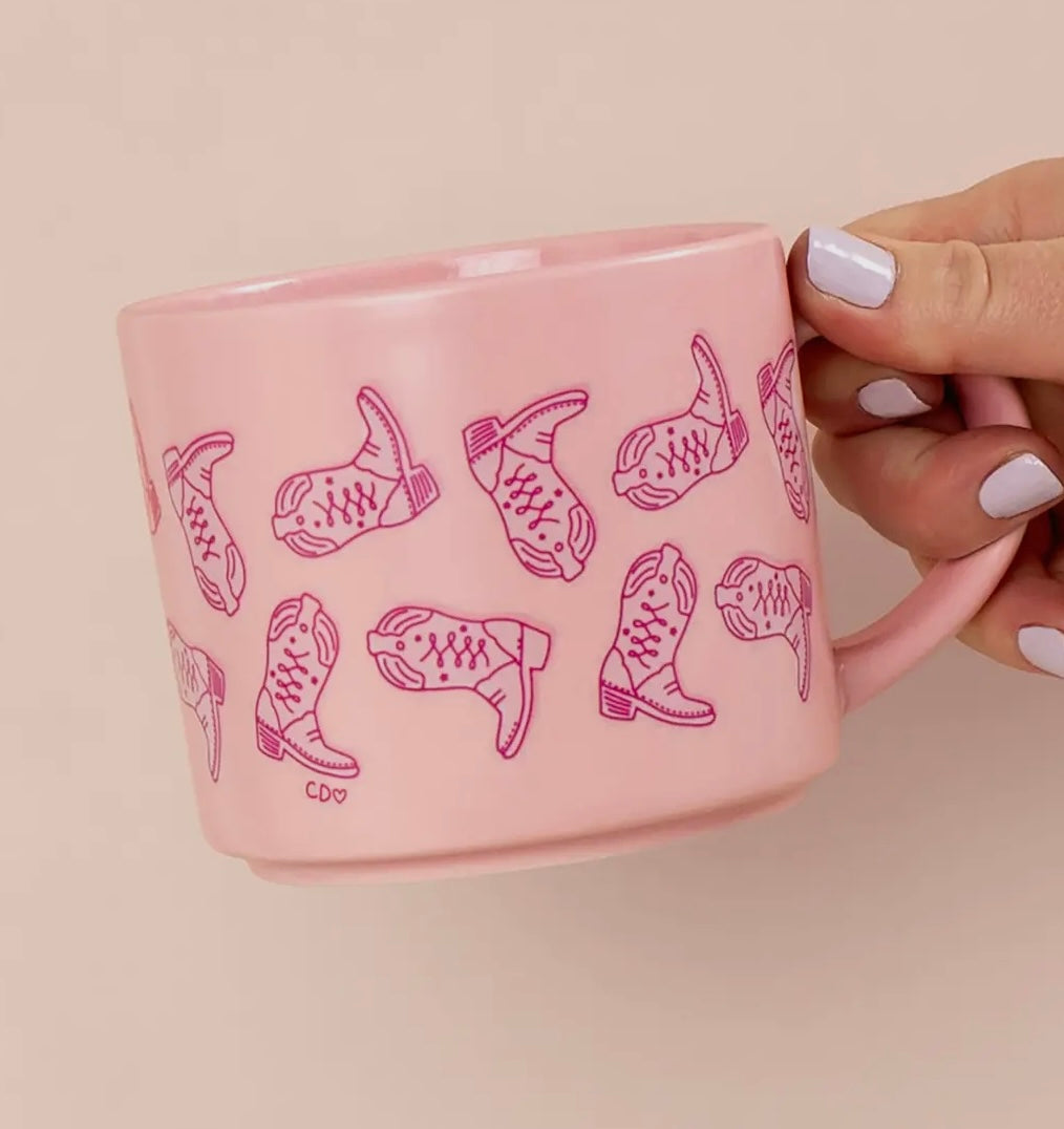 Pink Boot Mug
