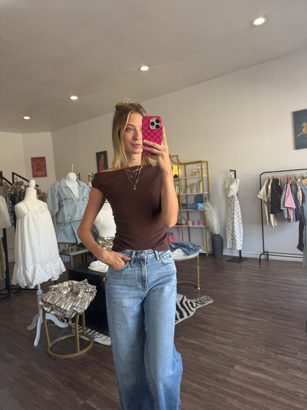 Autumn Moon Asymmetrical Sweater Top
