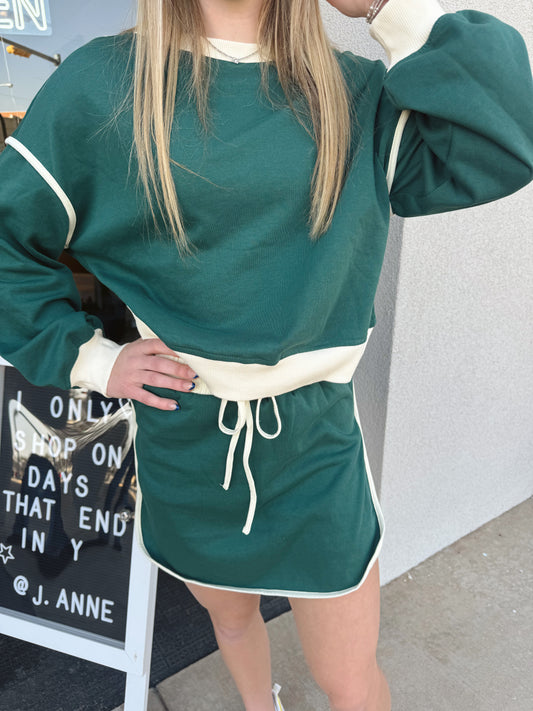 Sporty Green Two Piece Set