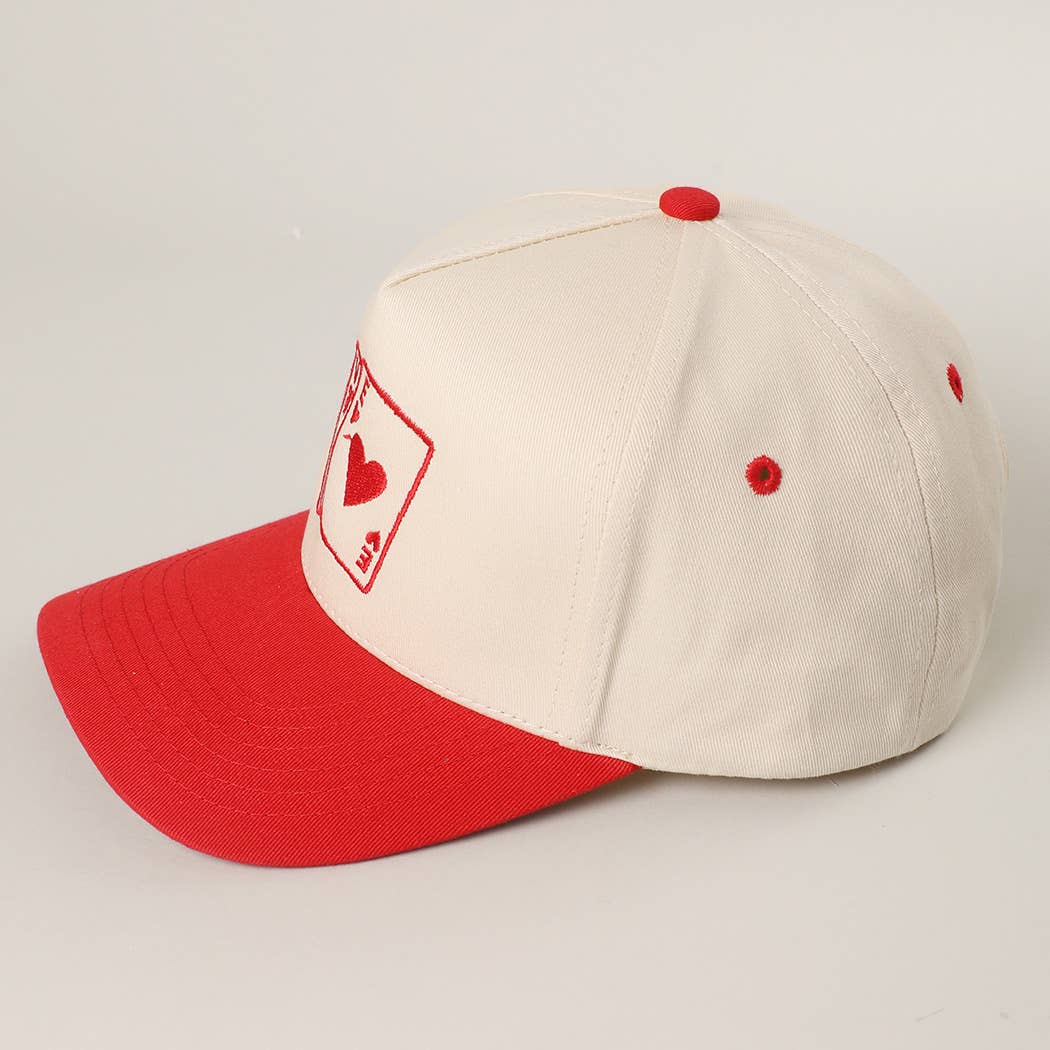 Romantic LOVE Card Embroidery Two-Tone Trucker Hat