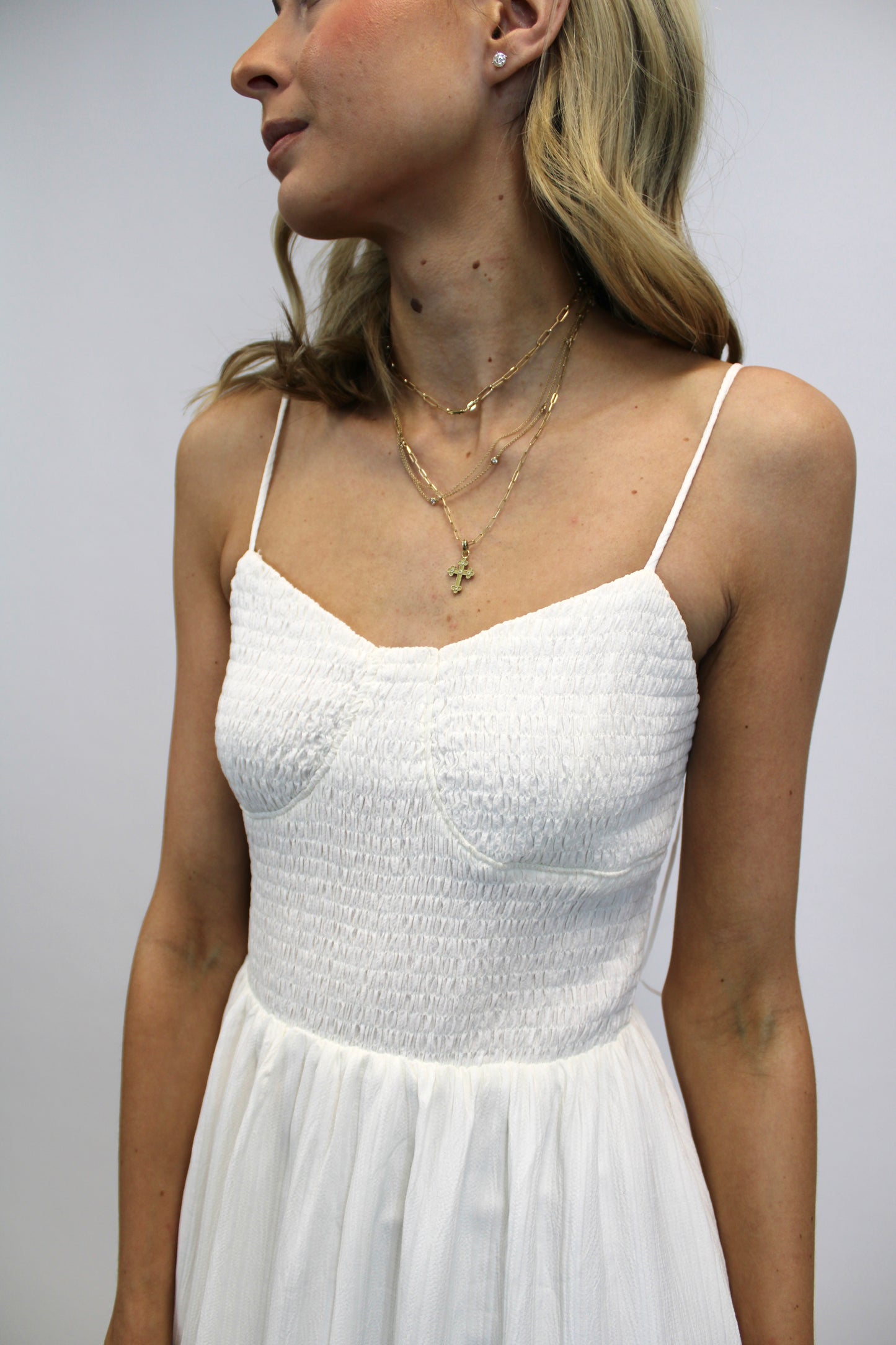 Emily Flowy White Dress