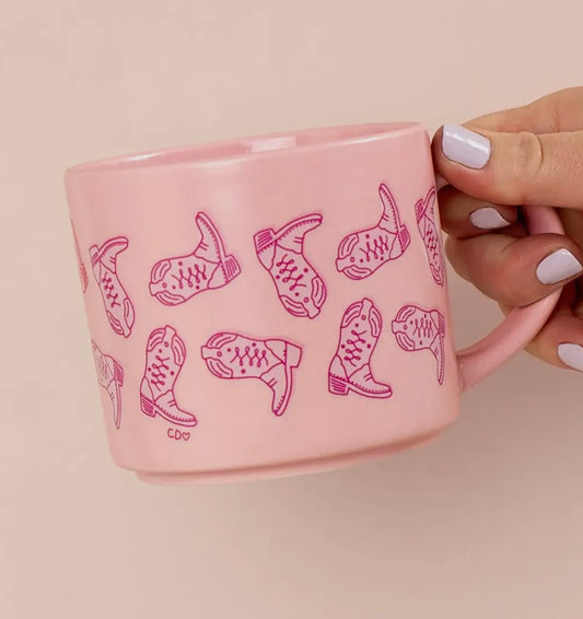 Pink Boot Mug
