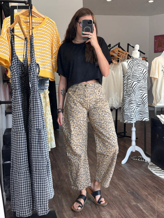 LEOPARD PRINT JEANS