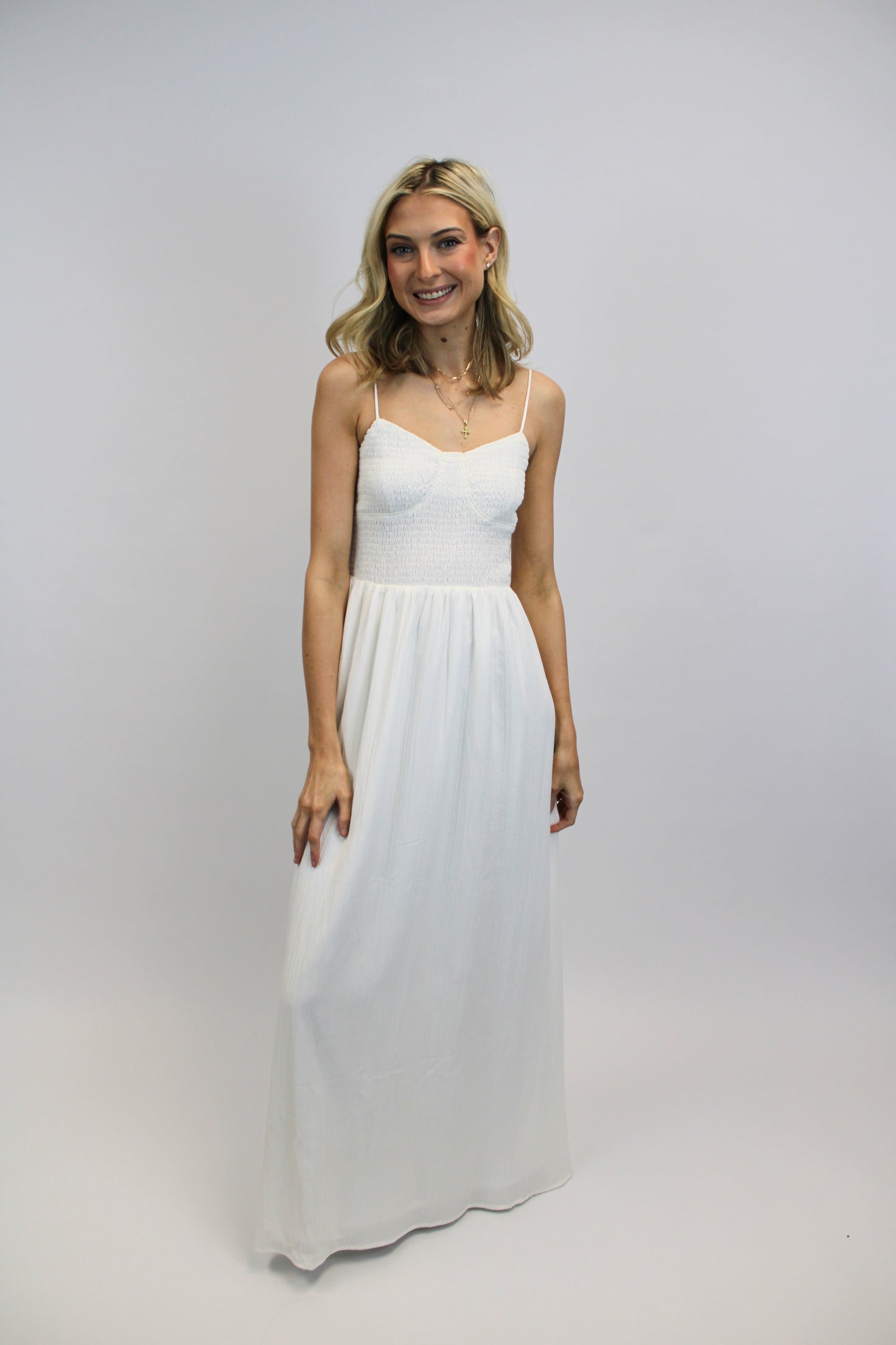 Emily Flowy White Dress