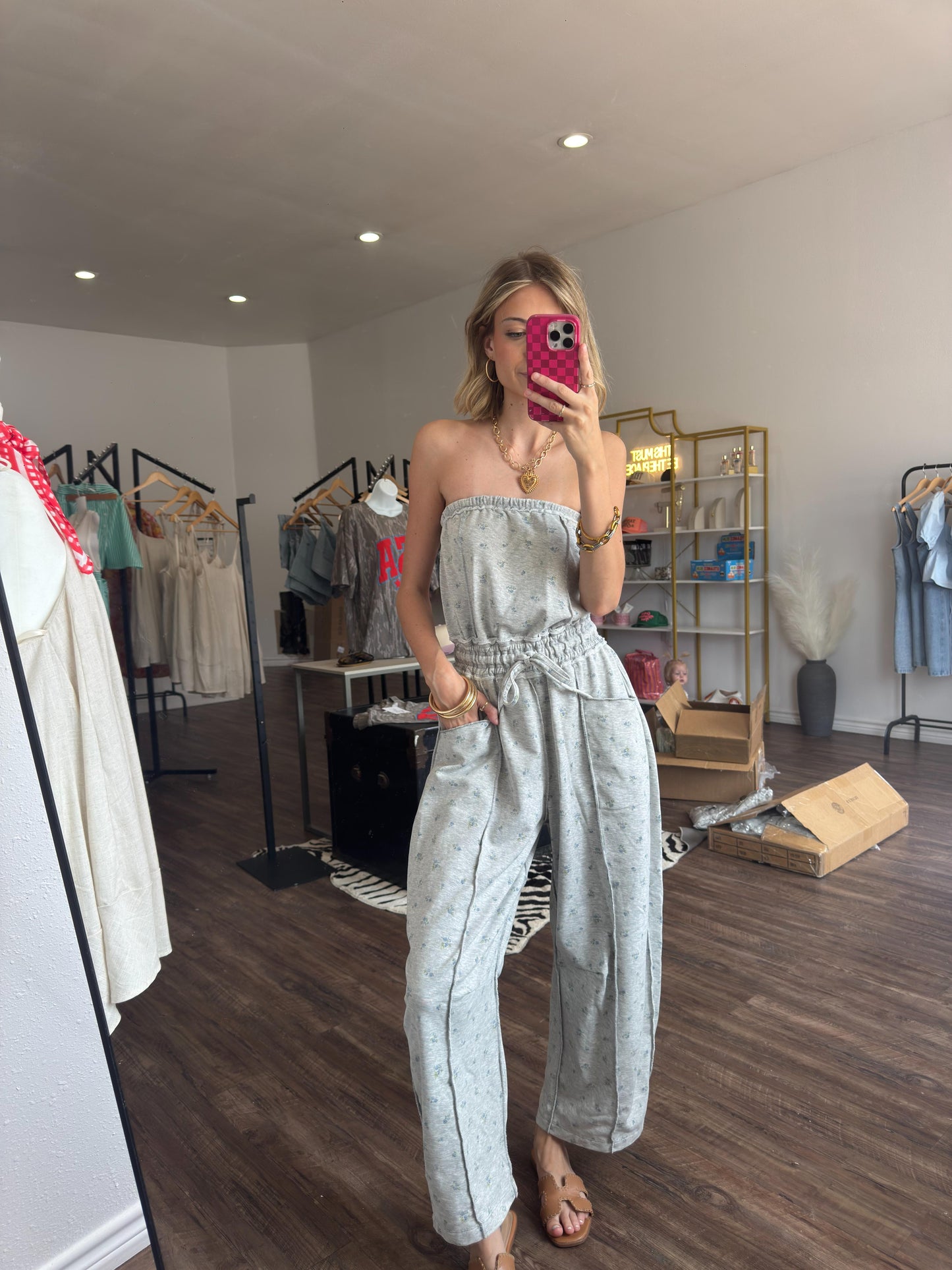Flora Barrel Leg Jumpsuit