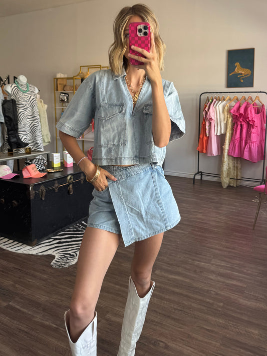 Delilah Denim Top