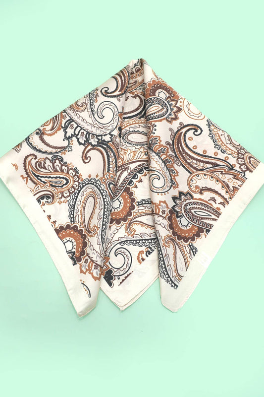 PAISLEY PINK SILKY FEEL BANDANA SCARF | 40SC665