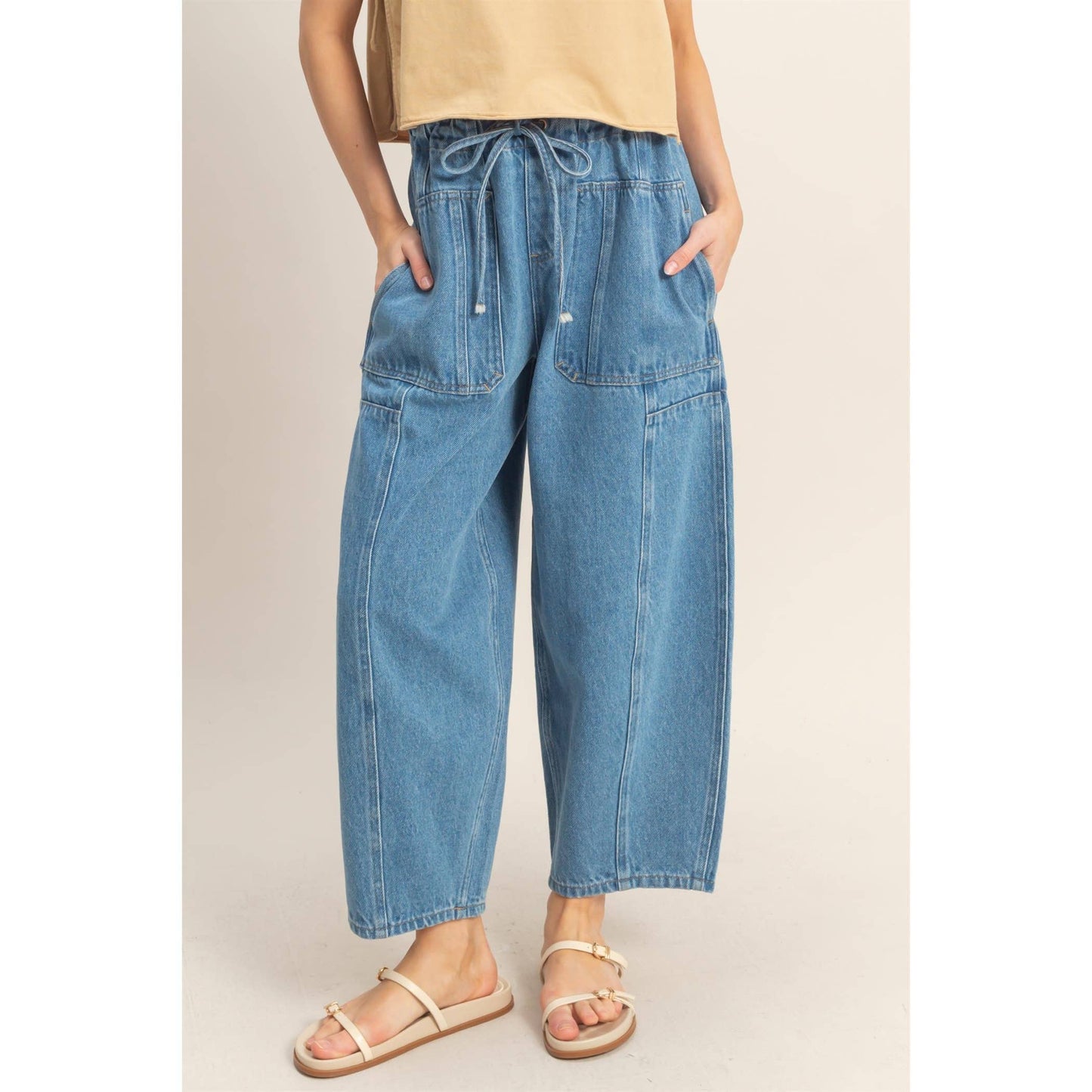 Wide Pants With Oversize Pockets